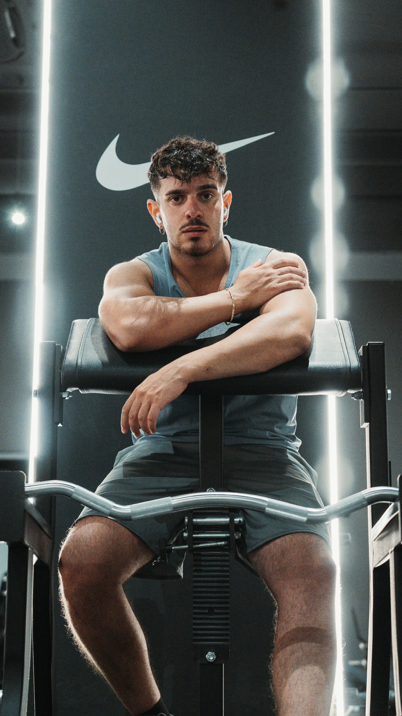 Matteo Spera in palestra durante un allenamento